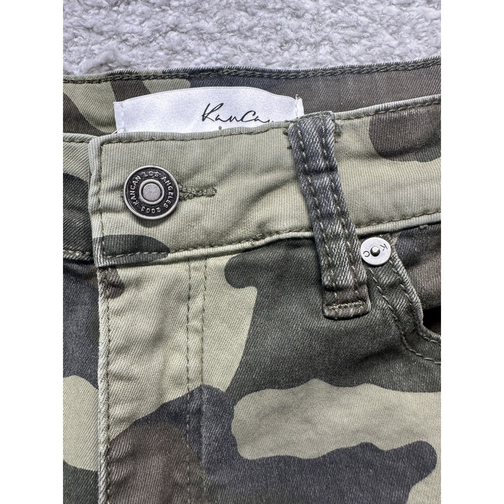Kancan Women Chino Mini Shorts Size Large Camo Pockets Stretch Comfort - Picture 10 of 11